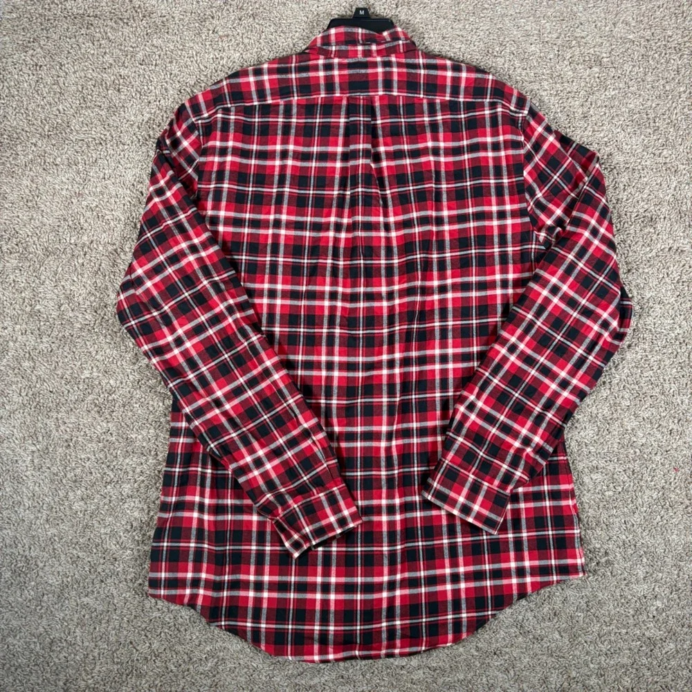 Polo Ralph Lauren Mens XL Slim Fit Performance Flannel Shirt Red Black Plaid NEW